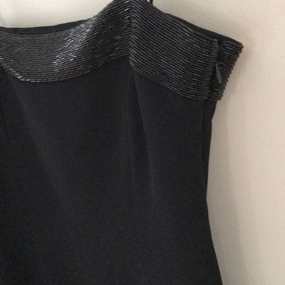 NWOT Jones NY Black Beaded Dress - Picture 4 of 5
